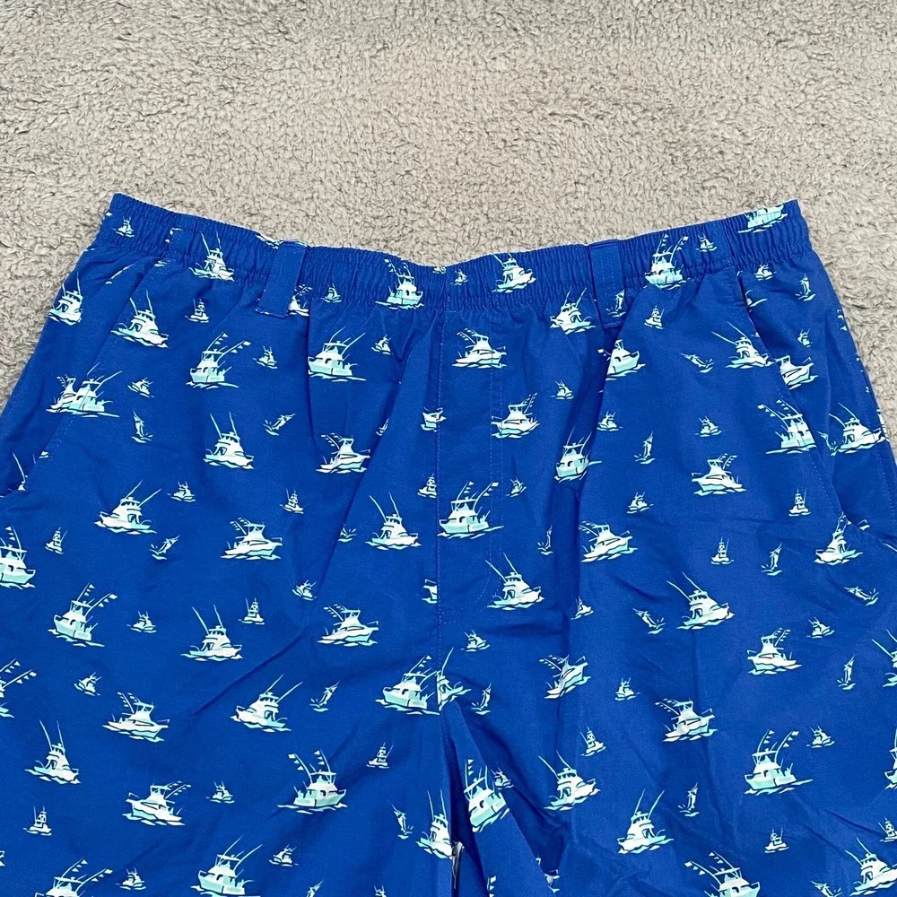 Columbia PFG Swim Trunks Mens Large Fish‎ Mesh Lined Beach Fishing Boat